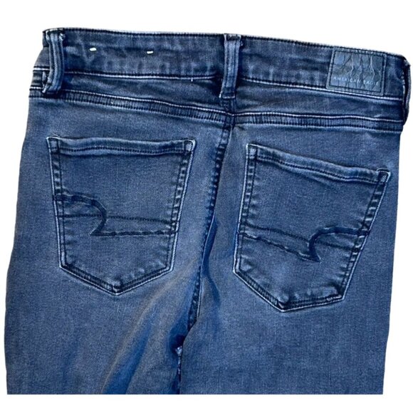 (6 fOR $25) AE Ne(x)t Level Stretch High Waisted Jegging in Distressed  Size 4 - Picture 4 of 5